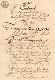 Das Rätsel um die vielen Dokumente vom Lamprechtengütl, wie dieser beglaubigten Abschrift einer Grundbeschreibung aus dem Jahr 1622 (Seite 1), konnte bereits gelöst werden: Der Hofherr war der Bruder vom Bewirtschafter des heute Mayerschen Zollnerhofs Gessenhausen 5. ©Schierstaedt