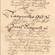 Das Rätsel um die vielen Dokumente vom Lamprechtengütl, wie dieser beglaubigten Abschrift einer Grundbeschreibung aus dem Jahr 1622 (Seite 1), konnte bereits gelöst werden: Der Hofherr war der Bruder vom Bewirtschafter des heute Mayerschen Zollnerhofs Gessenhausen 5. ©Schierstaedt